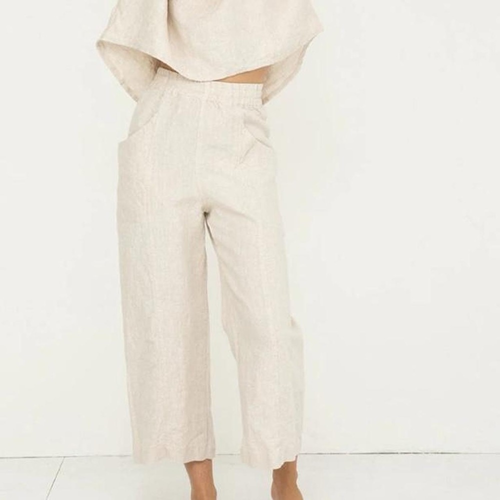Elizabeth Suzann Clyde Culottes in Flax Midweight Linen